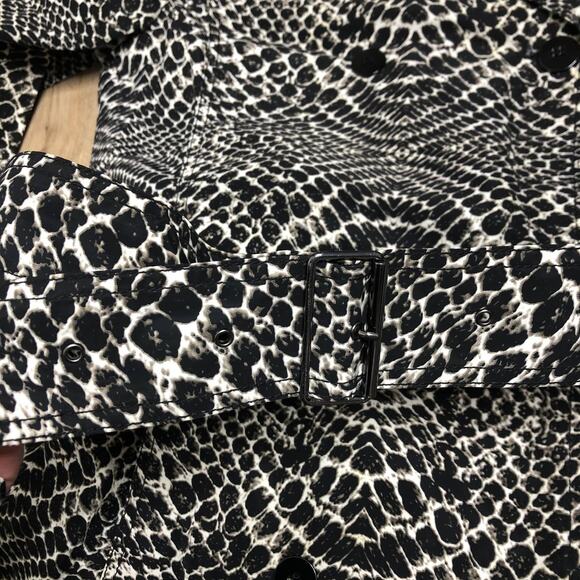 Kenneth Cole Snake Skin Print Trench Coat Jacket Size Medium - Picture 12 of 12